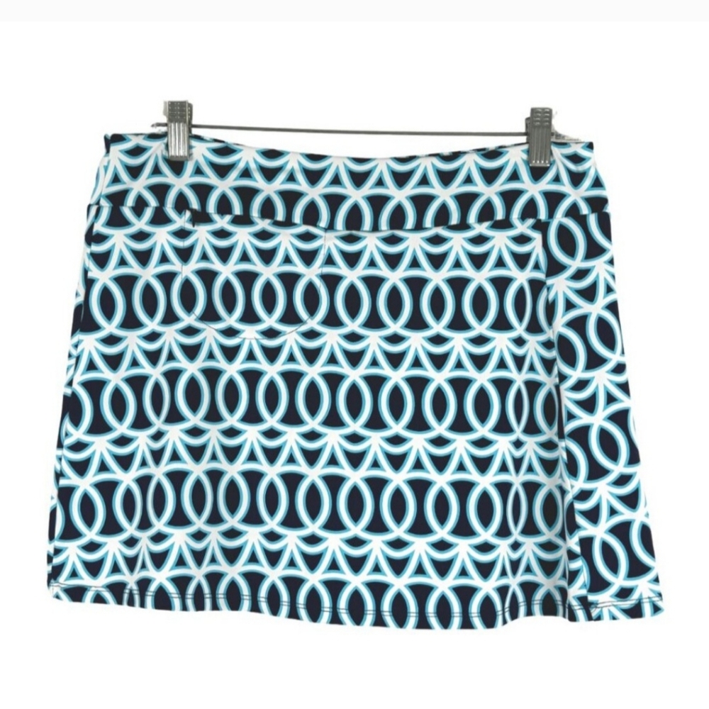 Lulu B Skort Skirt Women's Small Multicolored Printed Nylon Spandex